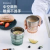 Light luxury creative Northern European crystal transparent stainless steel water cup, tea cup, beverage coffee cup, household leisure heat-insulating cup, single set Application Scenario